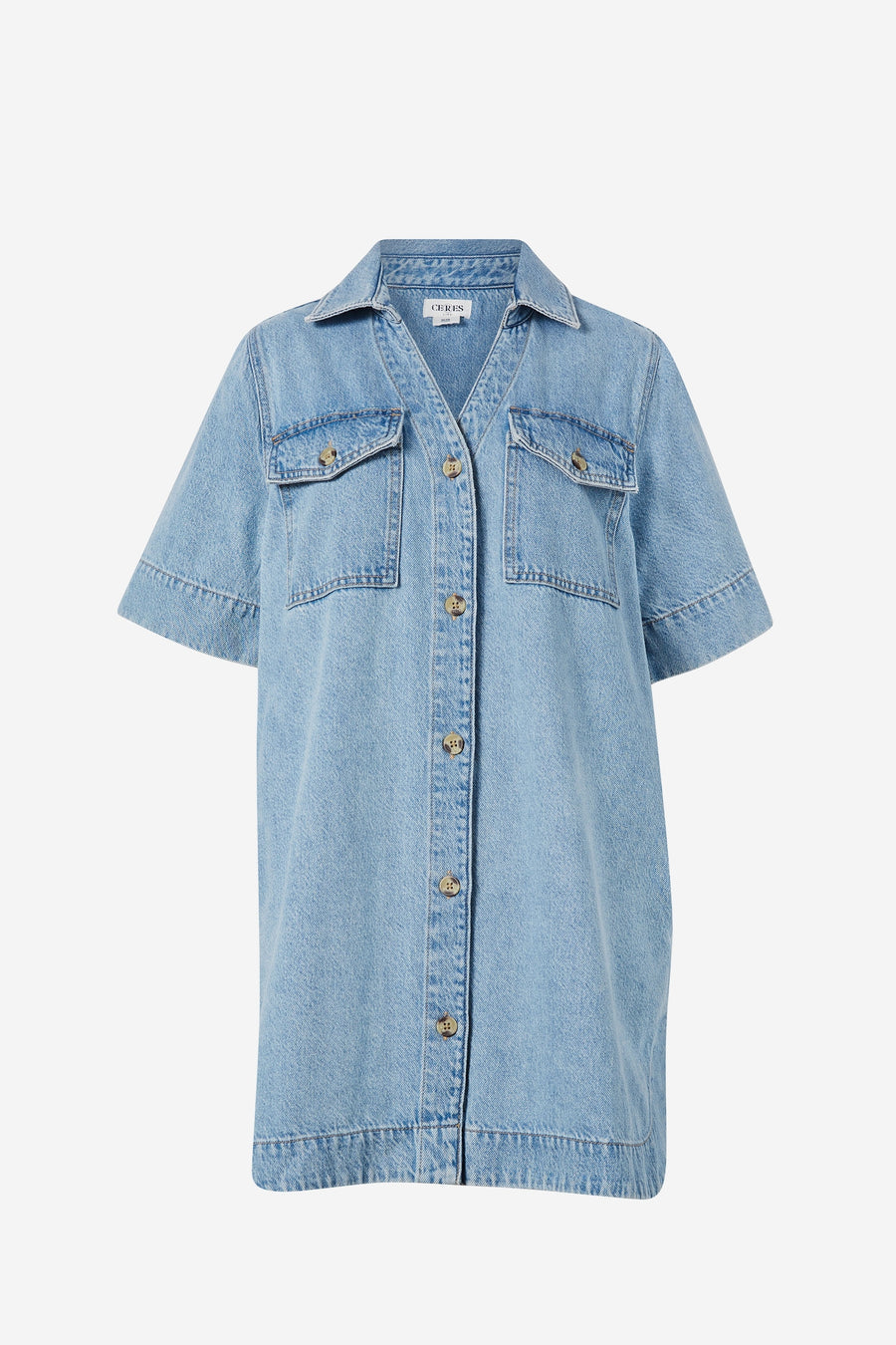 Boxy Shirt Dress | Vintage Blue Denim