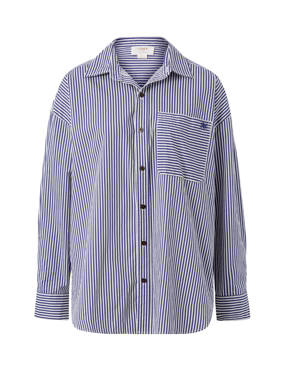 Oversized Shirt | Blue Stripe