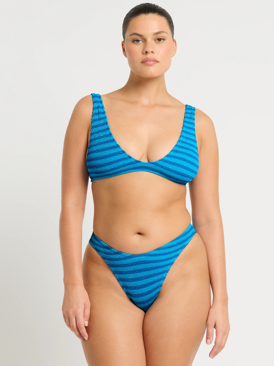 Christy Brief | Turquoise Stripe