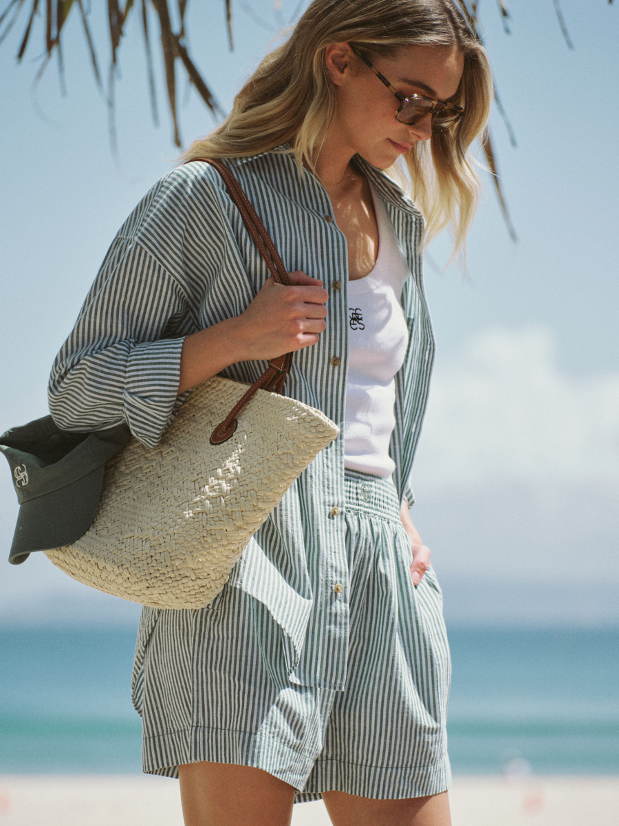 Oversized Shirt | Green Stripe