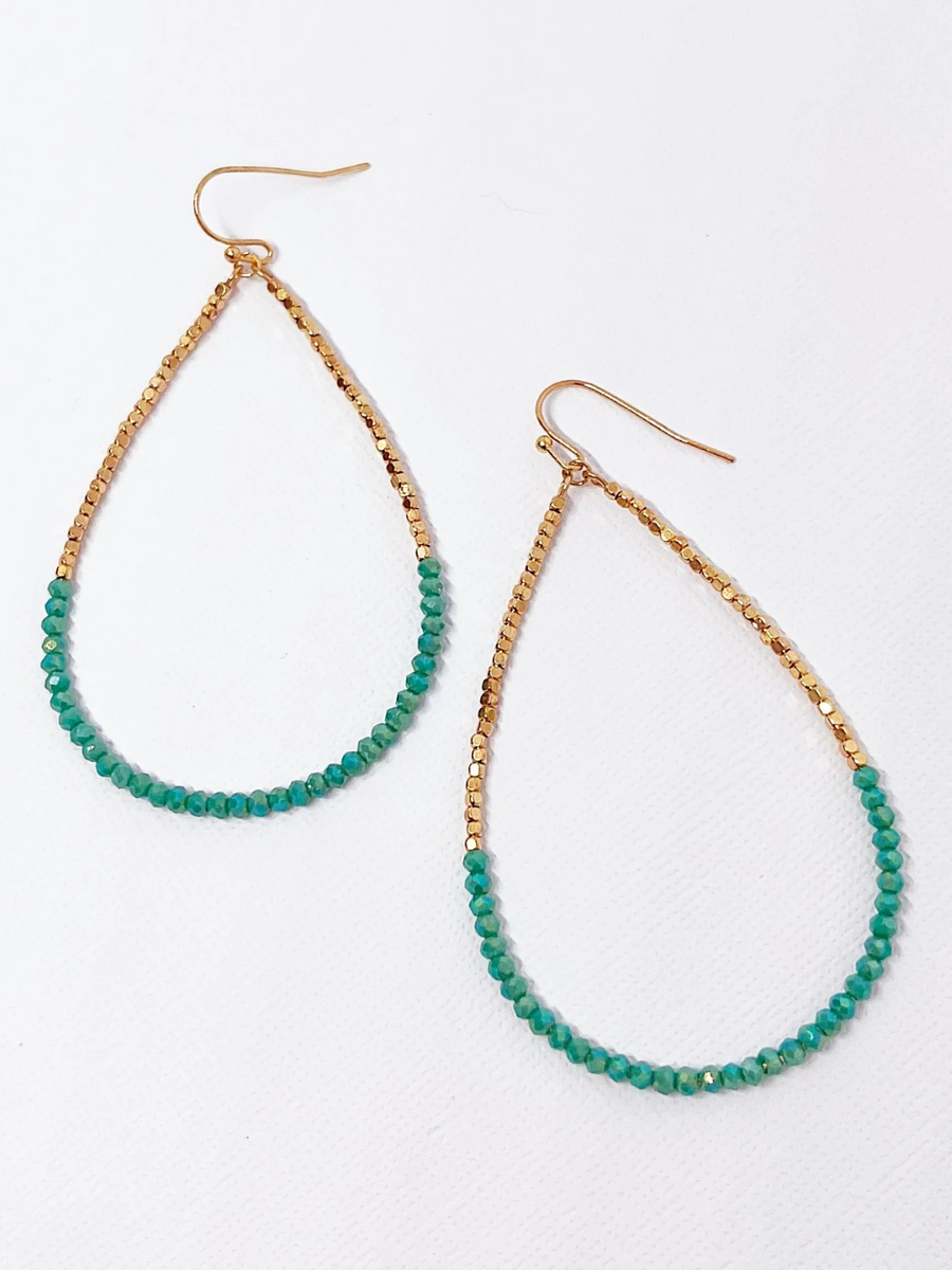 Cove Beaded Earrings | Aqua