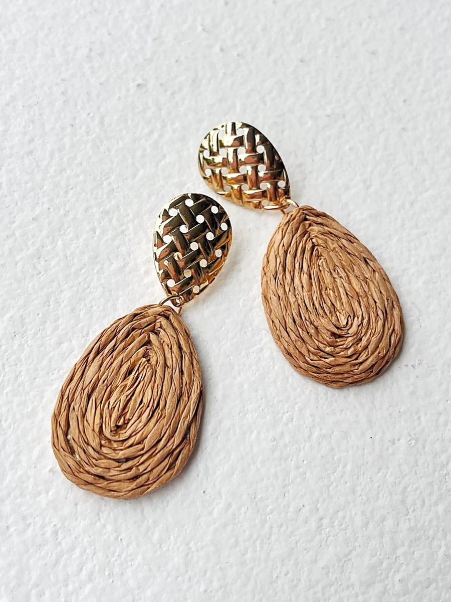 Delta Earrings | Tan