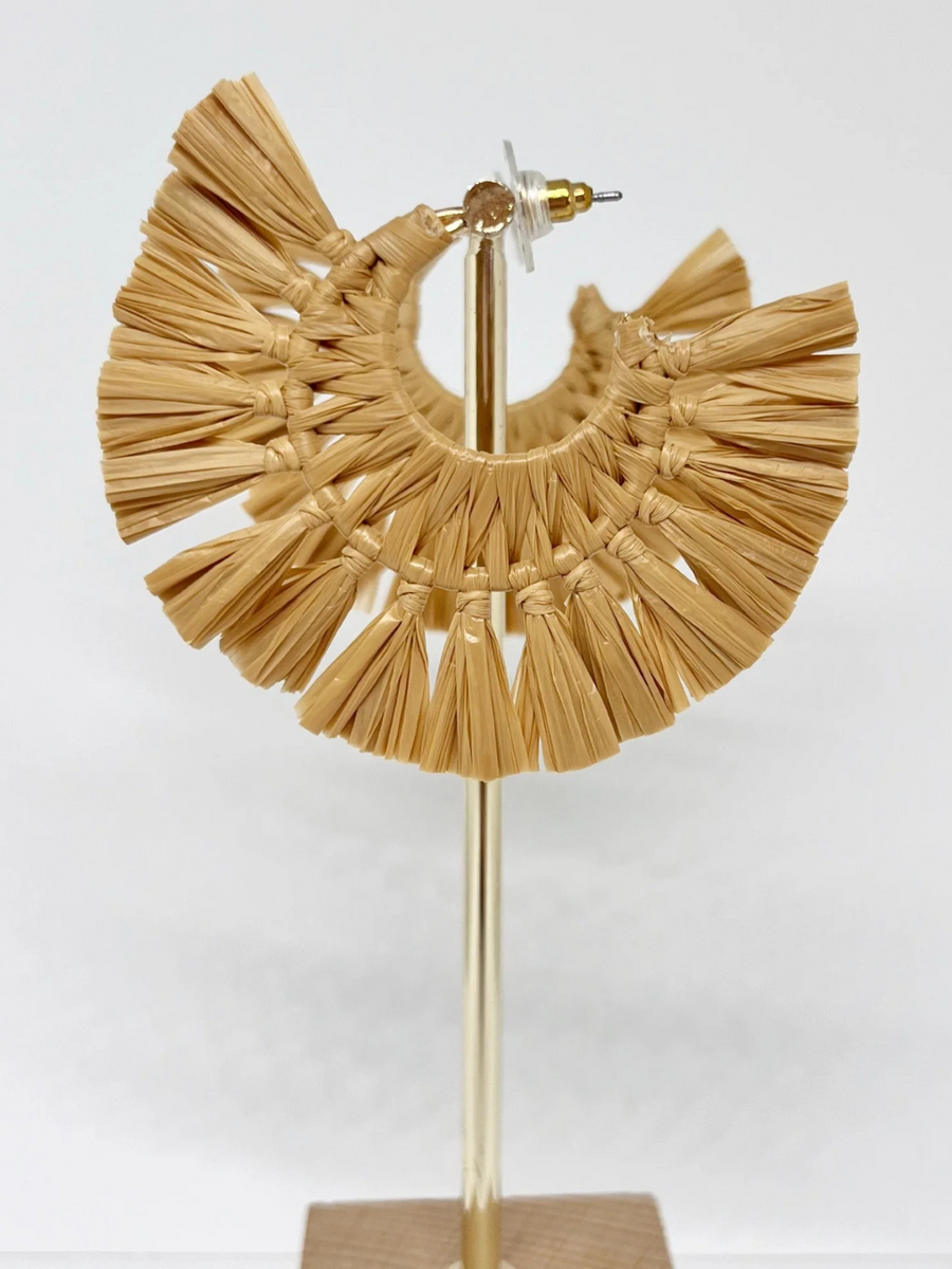 Ava Raffia Earrings