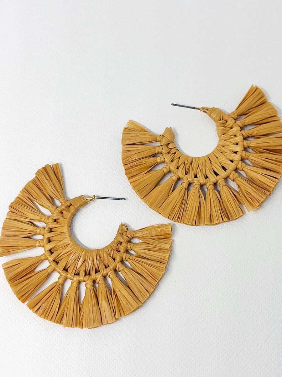 Ava Raffia Earrings