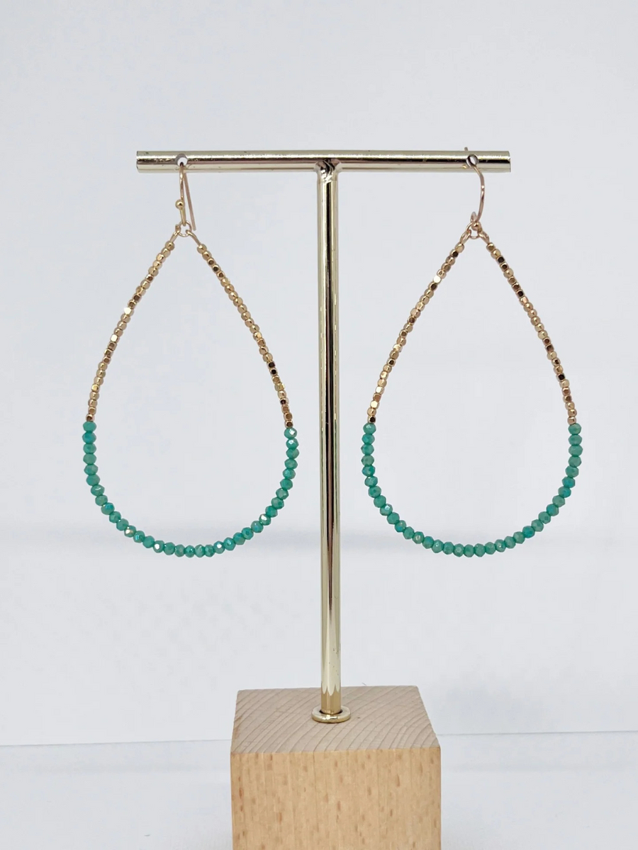 Cove Beaded Earrings | Aqua