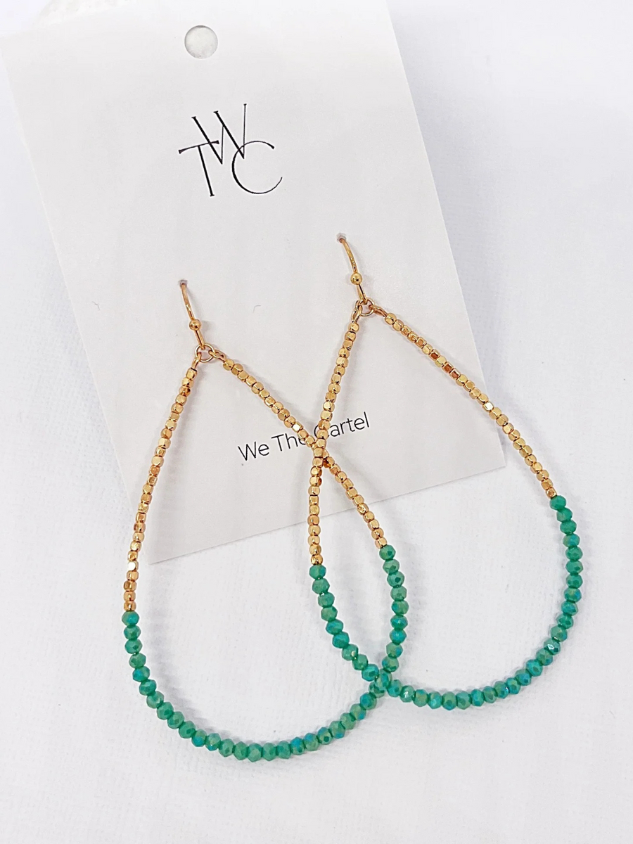 Cove Beaded Earrings | Aqua